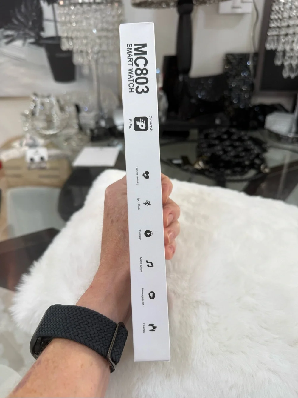 Ultra Smartwatch in Beige with Wireless Charging